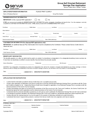 Servus Group RRSP Application