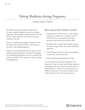 Pregnancy Medicine Guide