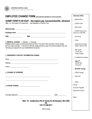 Employee Change Form