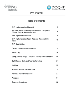 EHR Implementation Checklist