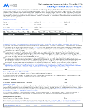 Employee Tuition Waiver Request