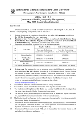MBA Examination Form
