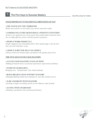 NLP Success Mastery Workbook