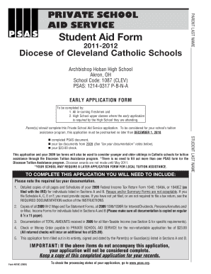 Private School Aid Service Application
