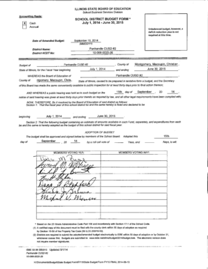 State Budget Form FY15
