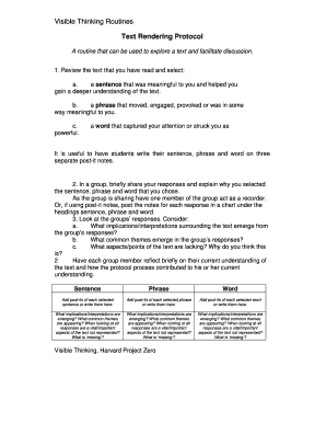 Visible Thinking Routines Text Rendering Protocol