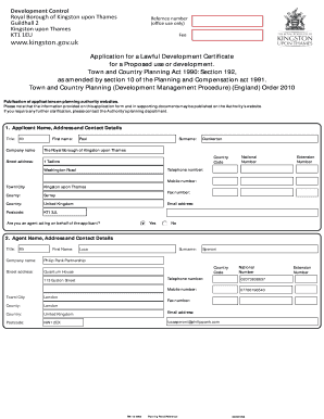 Application for a Lawful Development Certificate