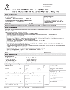 Missouri Individual and Family Plan Enrollment Application