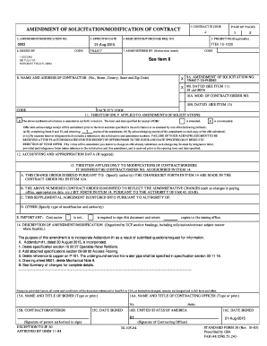 Contract Amendment Form