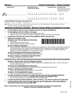 Missouri Medicare Supplement Application
