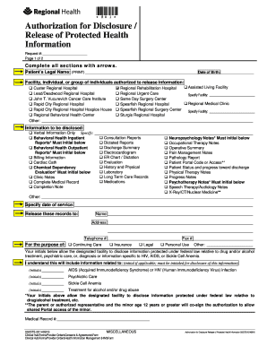 Authorization for Disclosure of Protected Health Information