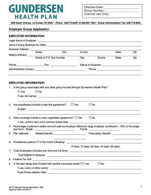 Employer Group Application