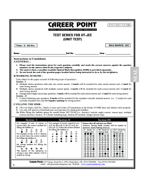 IIT-JEE Chemistry Unit Test