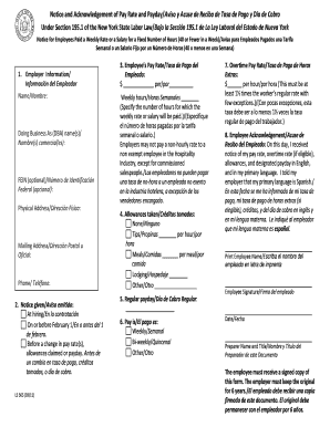 New York Employee Pay Rate Notice