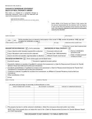 California Change in Ownership Statement