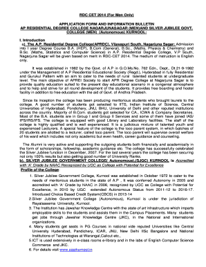 RDC CET 2014 Application Form
