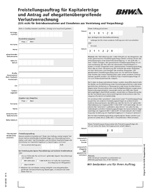 Freistellungsauftrag für Kapitalerträge