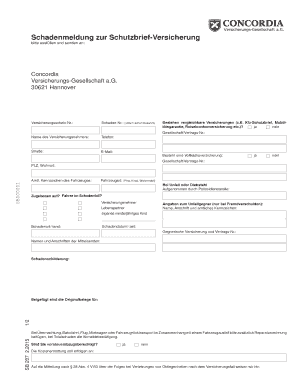 Schadenmeldung zur Schutzbrief-Versicherung