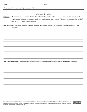 Chemical Identification Form
