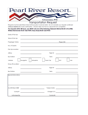 Transportation Request Form