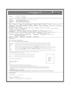 Customer Updation Form for KYC