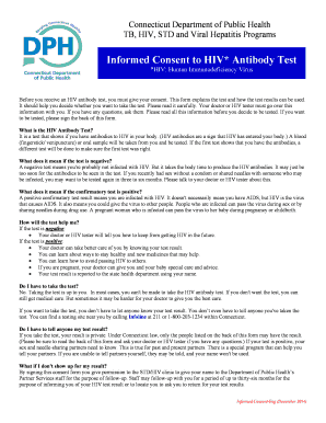 Connecticut HIV Antibody Test Informed Consent