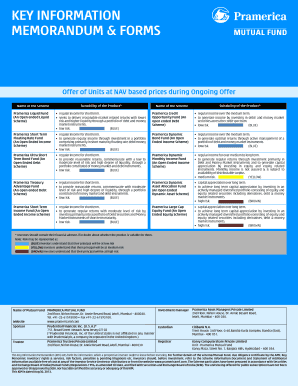 Pramerica Mutual Fund Application Form
