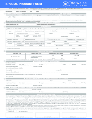 Edelweiss Mutual Fund Investment Form