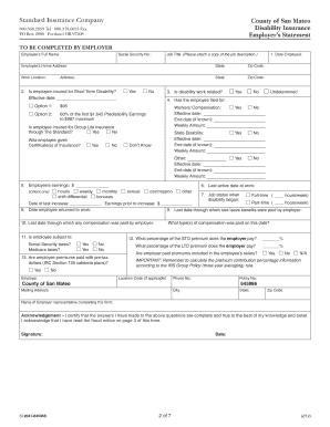 Standard Insurance Company Disability Insurance Claim Form