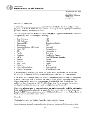 Physician Results Report Form