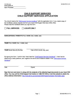 Child Support Services Application
