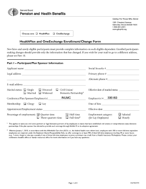 HealthFlex and OneExchange Enrollment/Change Form