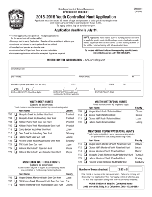 Ohio Youth Controlled Hunt Application