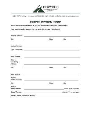 Statement of Property Transfer