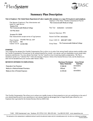 Flexible Compensation Plan Summary