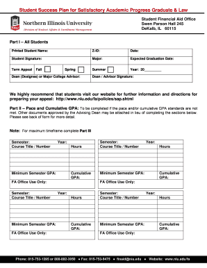Satisfactory Academic Progress Appeal Form