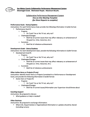 One-on-One Meeting Template
