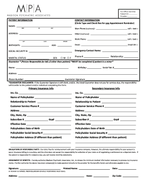 Patient Information and Consent Form