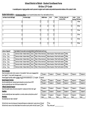 Student Enrollment Form