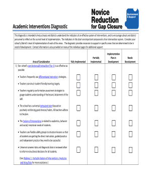 Academic Interventions Diagnostic