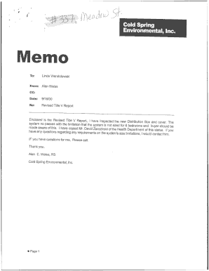 Massachusetts Subsurface Sewage Disposal System Inspection Form