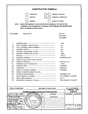 Construction Symbols Standard Plan