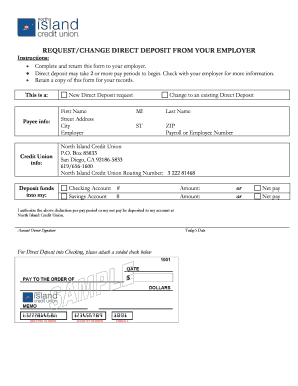 Direct Deposit Authorization Form