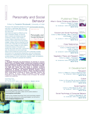 Social Psychology Book Order Form