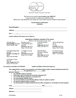 Medical Records Release Authorization Form