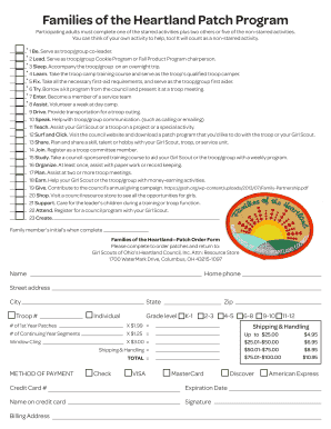 Girl Scouts Families of the Heartland Patch Program