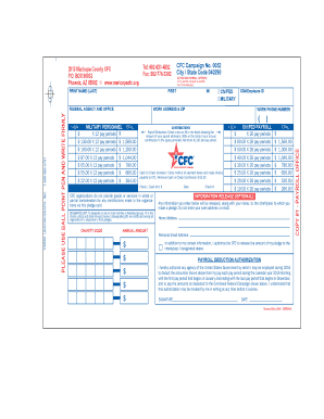 Combined Federal Campaign Pledge Form