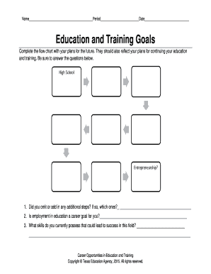 Education and Training Goals Form