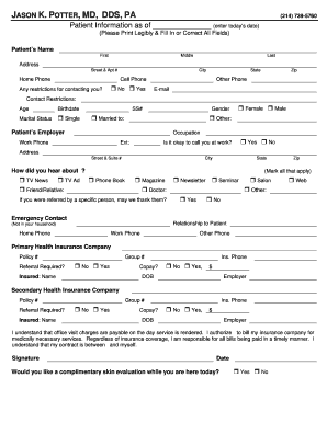 Patient Information Form