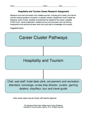 Hospitality and Tourism Career Research Assignment